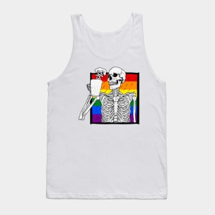 Skeleton and Coffee LGBT | LGBT Pride Tank Top